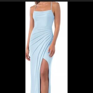 Azazie Light Blue Bridesmaid Dress